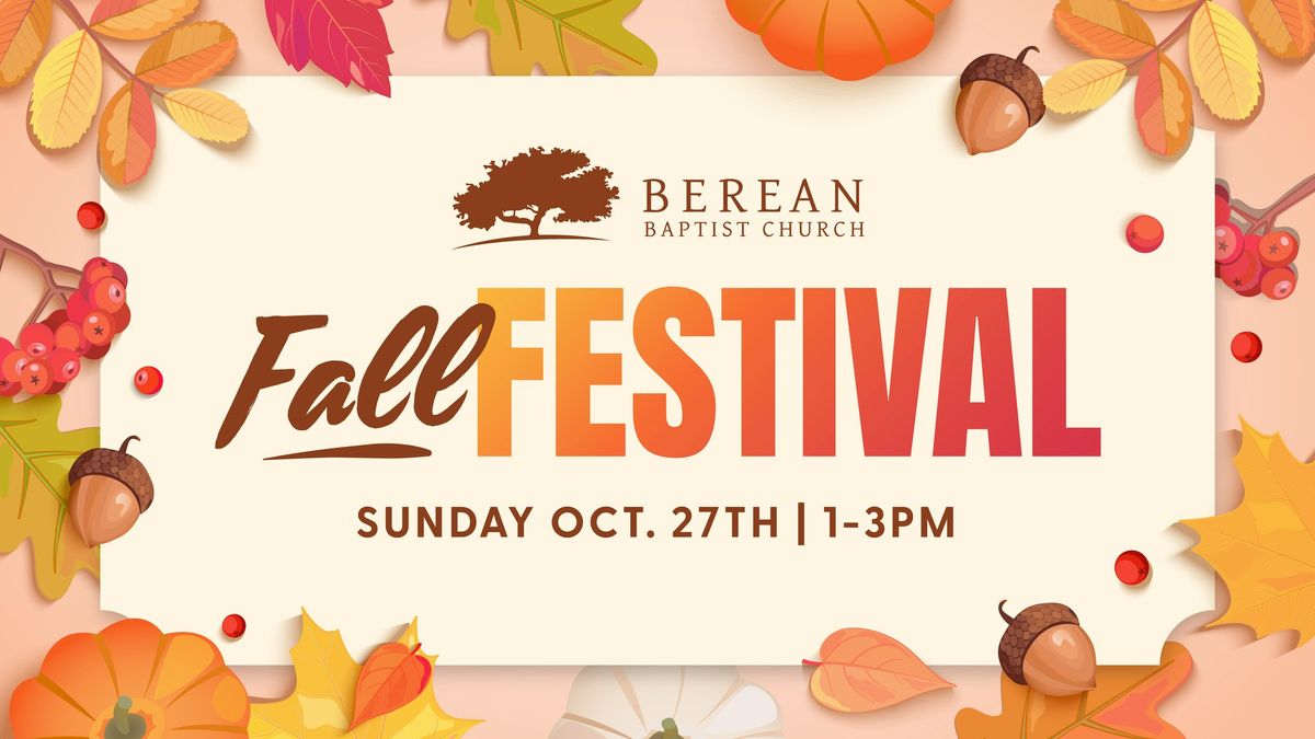 Join the Fun: Fall Festival at Berean Baptist Church in Snellville, GA